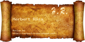 Herbert Róza névjegykártya